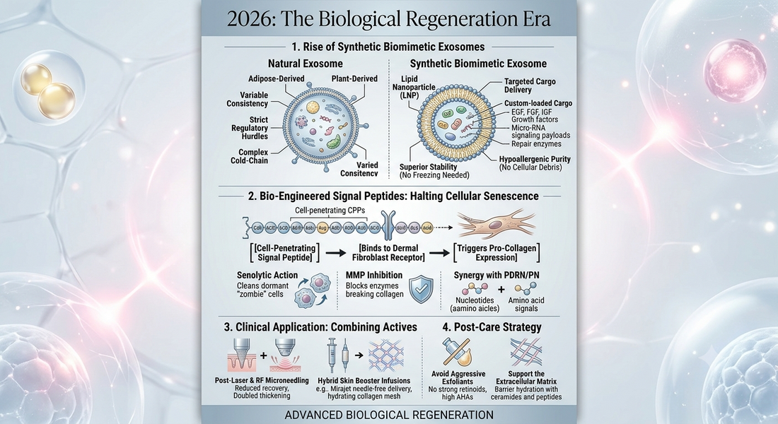 The Future of Regenerative Aesthetics: Synthetic Exosomes & Bio-Engineered Peptides